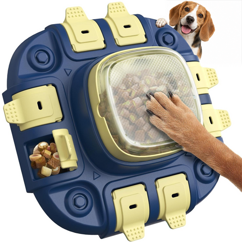KADTC 2-Level Dog Puzzle Toy for IQ Training, Slow Feeder & Treat Dispenser