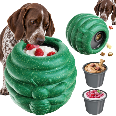 KADTC L, 3 in 1, Frozen Treat Dog Lick Ball & Kibble Dispenser & Chew Toy