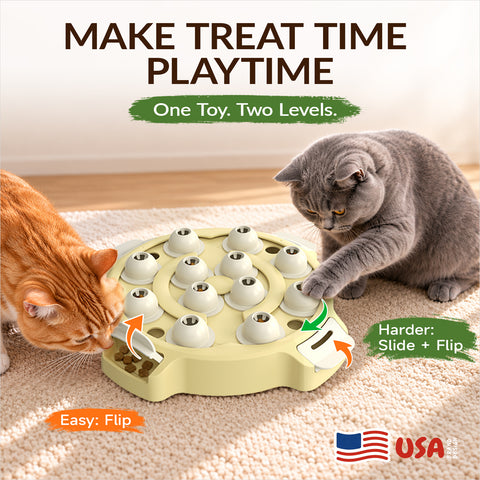 KADTC 2-Level Dog & Cat Puzzle Toy, Mental Stimulation Game for Smart Pets
