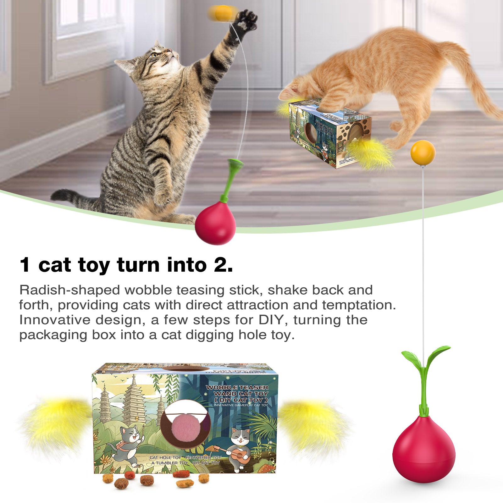Interactive Cat Toy for Indoor Cats, Cat Treat Toy Puzzle Toy for Cats, Cat  Food Slow Feeding Dispenser Dispensing Cat Feeder Ball Kitty Kitten Toys Cat  Ball Toy 