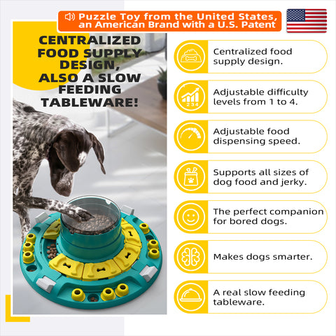 KADTC Dog Puzzle Toys Level 4 in 1 Advance Complicated for Smart Dogs Interactive Puppy Puzzles Toy Brain Mental Stimulation Game Boredom Enrichment Self Play Slow Feeder Food/Treat Feeding Dispenser
