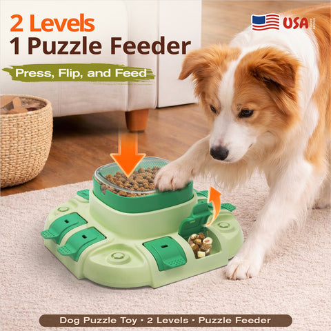 KADTC 2 IN 1 Levels Dog Puzzle Feeder Toy