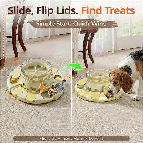 KADTC 2 Levels of Challenge Dog Puzzle Toy Slow Feeder