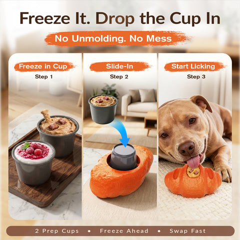 KADTC 3-in-1 Frozen Treat, Lick, Tough Chew Dog Toy for Aggressive Chewers