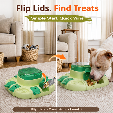 KADTC 2 IN 1 Levels Dog Puzzle Feeder Toy