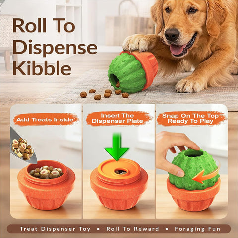 KADTC All in ONE 3 in 1 Durable Dog Fillable Toy & Frozen Lick Treat Tray & Food Dispensing Balls & Peanut Butter Filler Enrichment Freeze Ball Indestructible Dogs Chew Toys Christmas & New Year Gift