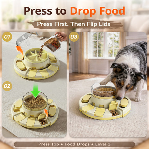 KADTC 2 Levels of Challenge Dog Puzzle Toy Slow Feeder