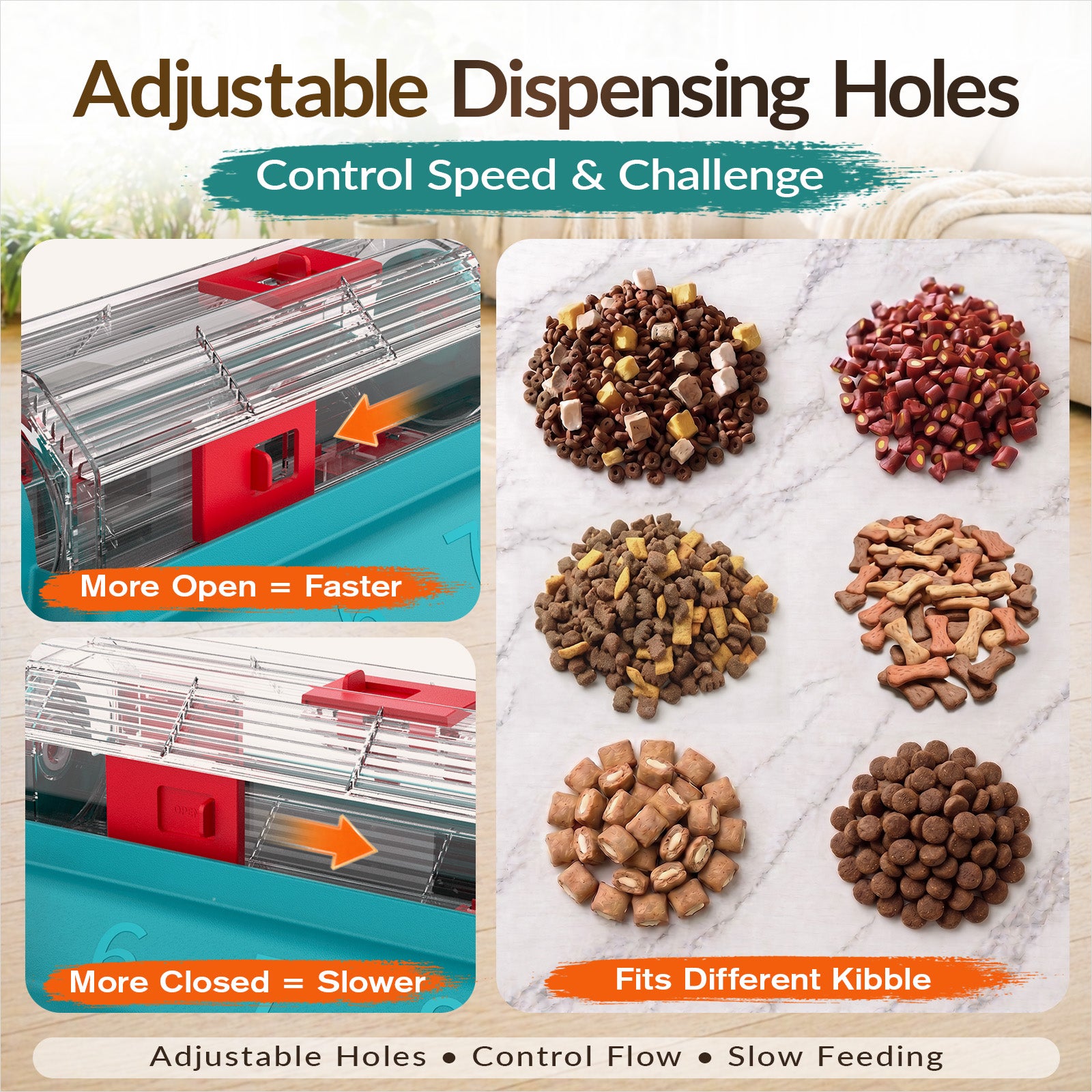 KADTC 2-Level Extra-Large Dog Puzzle Feeder | Paw-Activated Treat