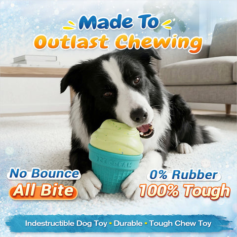KADTC 3 in 1 Large-Size Durable Dog Fillable & Frozen Lick Treat Toy No-Transfer Freeze & Play Mess-Free Ultimate Boredom Buster, Kibble Dispenser Food Ball & Tough Dogs Chew Toys BPA-Free & Safe