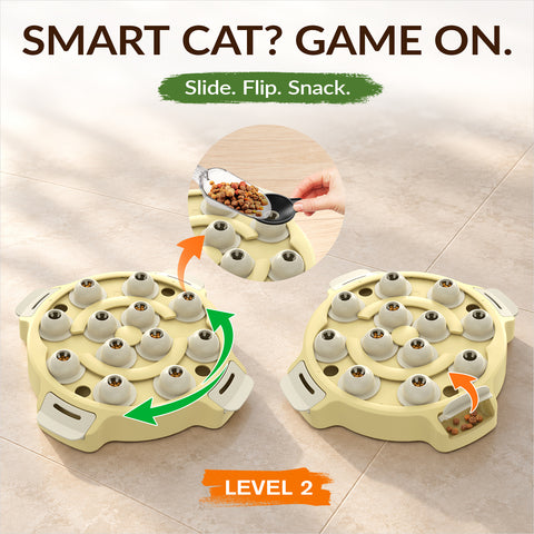 KADTC 2-Level Dog & Cat Puzzle Toy, Mental Stimulation Game for Smart Pets