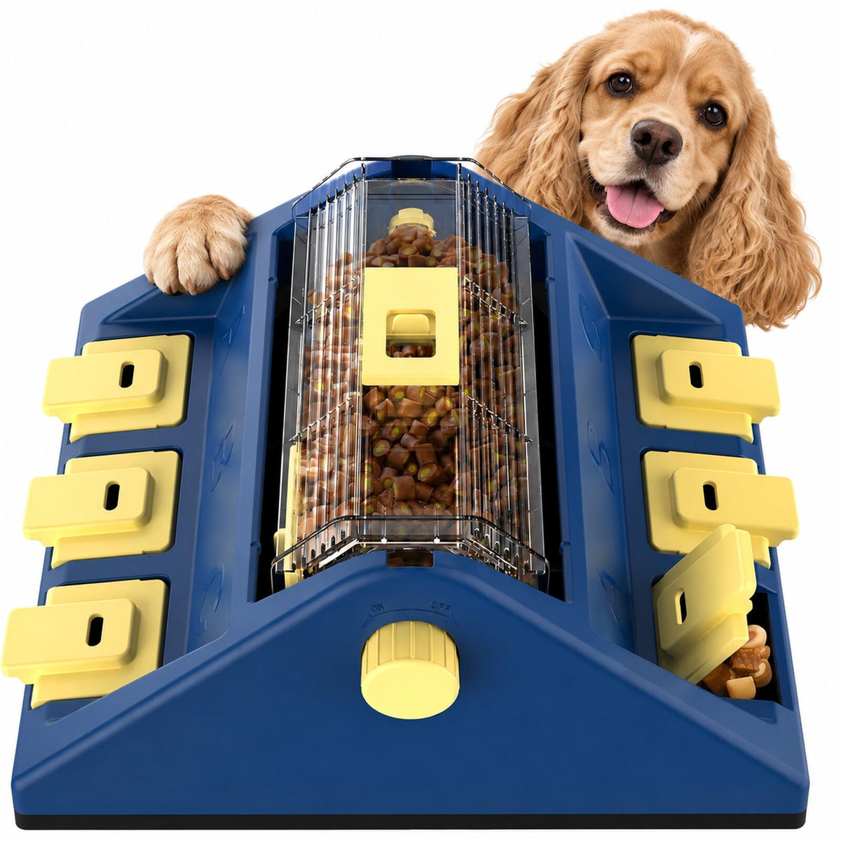 KADTC 2-Level Dog Puzzle Toy Rotating Treat Dispenser for Small/Medium Dogs