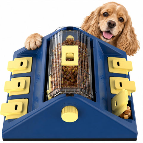 KADTC 2-Level Dog Puzzle Toy Rotating Treat Dispenser for Small/Medium Dogs