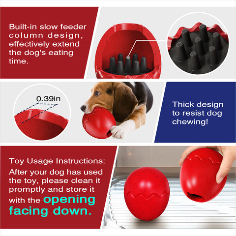 KADTC Classic Dog Toy for Extra Larger Aggressive Chewers Indestructible Tough Durable Food Slow Dispenser Interactive Big Puppy Toys Teeth Toothbrush Chase Fetch Chew Medium Dogs Breed Birthday