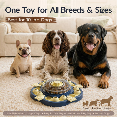 KADTC 3-Level Vertical Dog Puzzle Feeder for small, medium, and large dogs 10 lbs and up