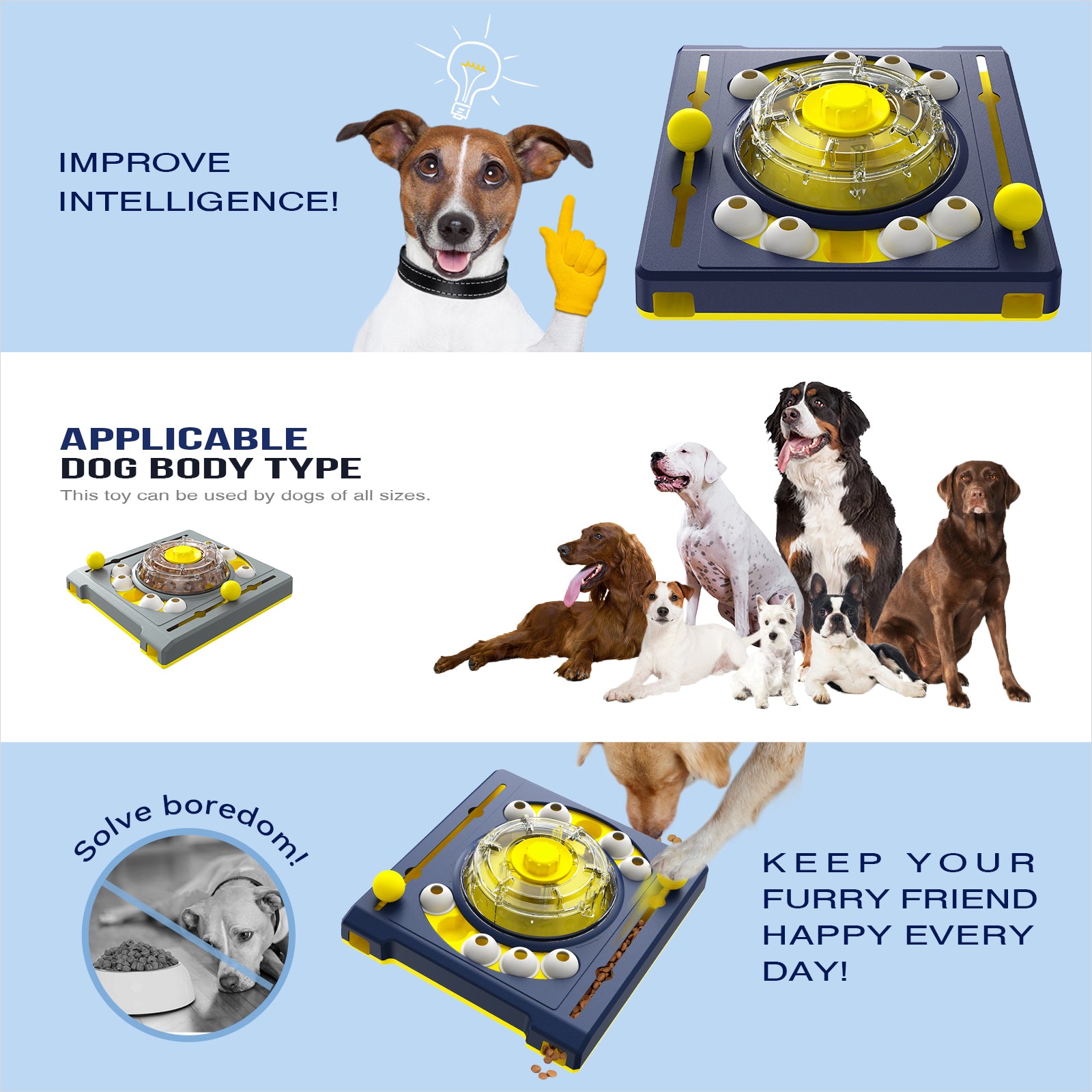 KADTC Puzzle Toys for Dog Boredom and Mentally Stimulating,Slow