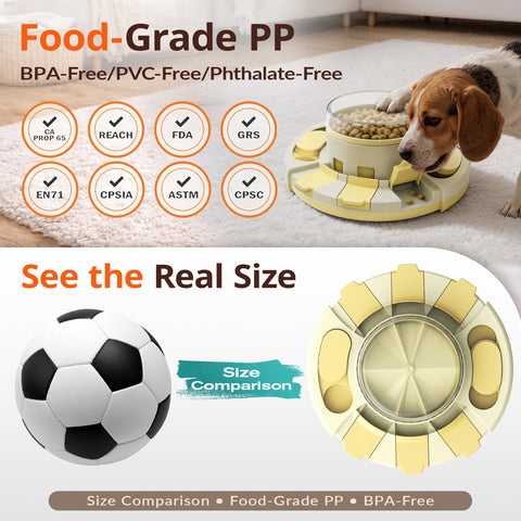 KADTC 2 Levels of Challenge Dog Puzzle Toy Slow Feeder