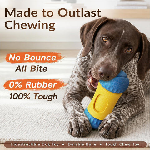 KADTC 3-in-1 Dog Enrichment Toy, Frozen Treat, Kibble Dispenser & Chew Bone