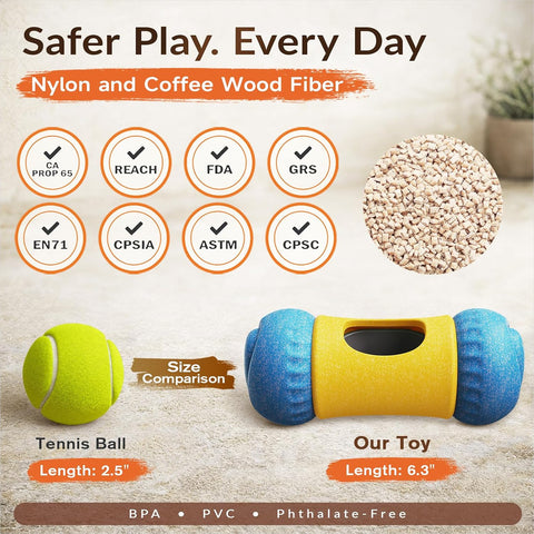 KADTC 3-in-1 Dog Enrichment Toy, Frozen Treat, Kibble Dispenser & Chew Bone