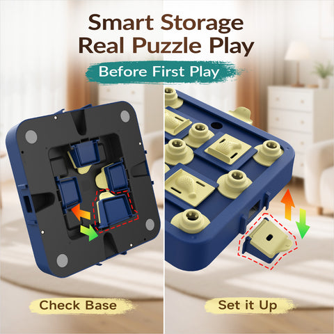 KADTC 3-Level Dog Chess Puzzle Toy, Easy to Advanced