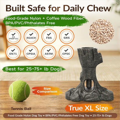 KADTC 3 in1 Durable Bully Stick Holder & Chew & Fillable Toys