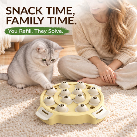 KADTC 2-Level Dog & Cat Puzzle Toy, Mental Stimulation Game for Smart Pets