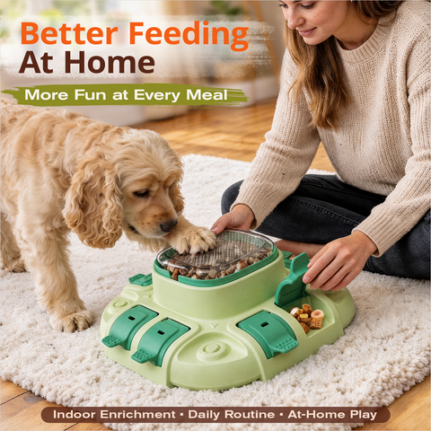 KADTC 2 IN 1 Levels Dog Puzzle Feeder Toy