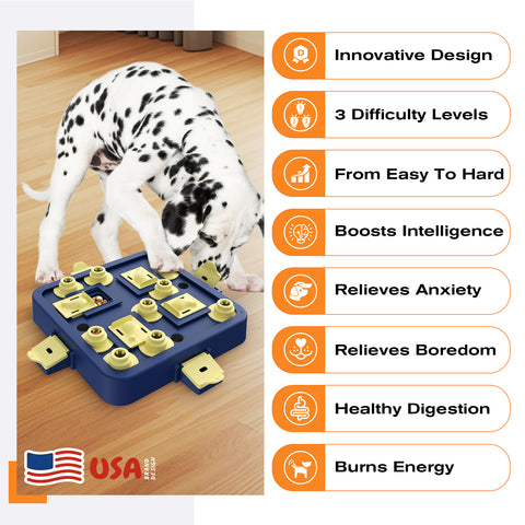 KADTC 3 Levels IN 1 Dog Chess Puzzle Toy Easy-to-Advanced