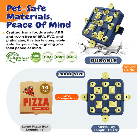 KADTC 3 Levels IN 1 Dog Chess Puzzle Toy Easy-to-Advanced