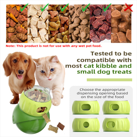 KADTC Dog and Cat Enrichment Toy for Indoor Cats/Little/Small/Toy-Dogs/Kitten Treat Dispensing Ball Wobble Food Dispenser Puzzle Slow Feeder Kitty Stimulating Interactive Thanksgiving Toys