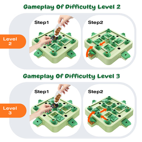 KADTC U.S. Brand & Design - 3 Levels of Challenge Dog Chess Puzzle Toy for Small/Medium/Large Smart Dogs Treat Puzzles Mental Stimulation Puppy Brain Stimulating Enrichment Christmas & New Year Gift