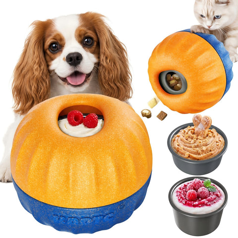 KADTC 3-in-1 Dog Enrichment Toy Fillable & Freeze & Treat Dispenser & Chew