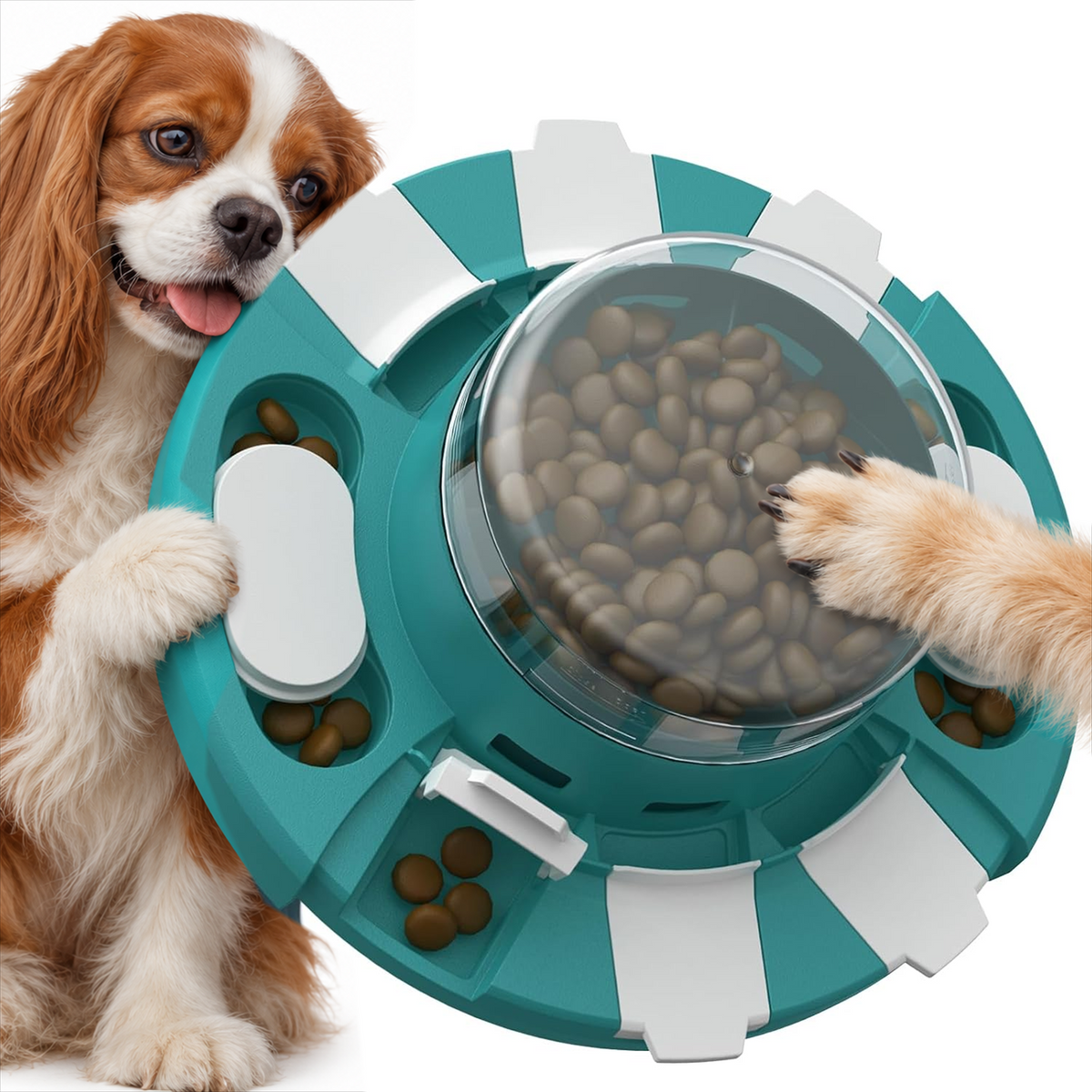 KADTC 2 Level Dog Puzzle Toy, Slow Feeder & Enrichment & Treat Dispenser