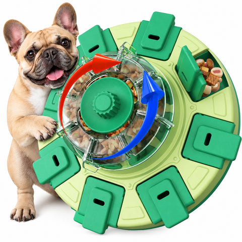 KADTC 2-Level Dog Puzzle Toys, Treat Dispenser & Slow Feeder for Small Dogs
