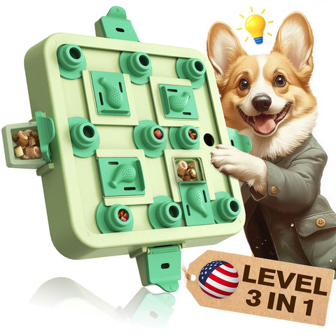 KADTC Dog Puzzle Toy for Small/Medium/Large Smart Dogs Mental Stimulation Boredom Busters Keep Them Busy Enrichment Toys Puzzles Food/Treat Feeder Level 3 2 1 Mentally Stimulating Puppy Brain Game