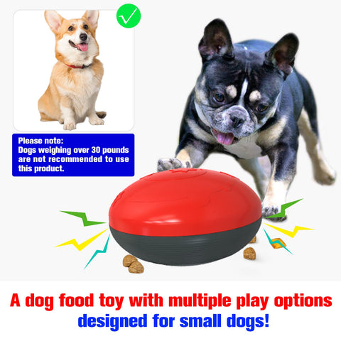 KADTC Dog Adjustable Food Dispensing Treat Dispenser Dogs Puzzle Toys Feeder Squeaky Puppy Chew Feeding Interactive Indoor Ball for Small Chewers Gift