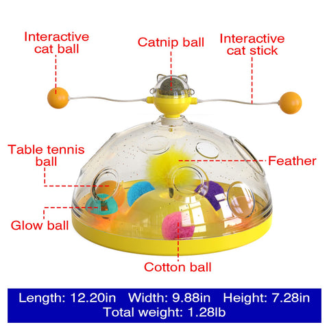TACKDG Cat Toy Indoor for Cats Interactive Best Kitten Puzzle Toys Seller Kitty Treasure Chest Puzzles Smart stimulating Mental Stimulation Brain