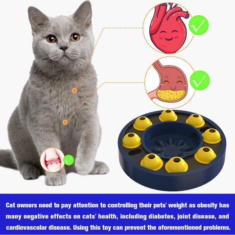 TACKDG Puzzles Toy Used for Both Cats Dogs,Cat Brain Toys Kitten Mental Stimulation Kitty Mentally Stimulating Puzzle Feeder Best Interactive Indoor Treat Dispenser Food Dispensing Bowl Smart Game