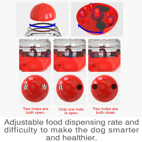KADTC Dog Puzzles Feeder Toy Puppy Food Dispenser Toys Treat Dispensing Balls Doggy Feeding Tumbler Ball For Interactive Indoor Medium/Small Dogs Pet Slow Ball Birthday Gift