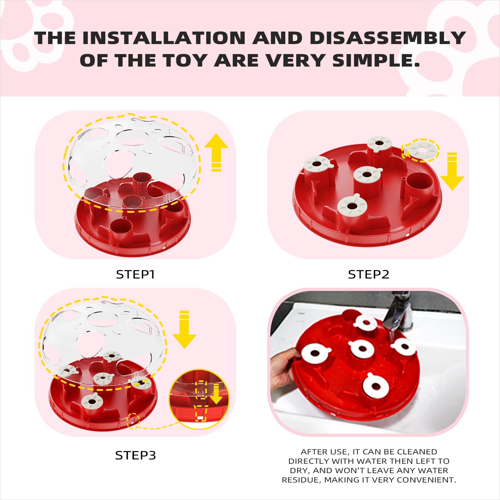 TACKDG Cat Puzzles Toy Indoor for Cats Weight Loss Interactive Toys Kitten Slow Feeder Kitty Food Treat Puzzles Feeding Dispenser Brian Stimulation Track Balls Pet Fun Birthdat Gift