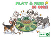 KADTC 2-Level Lucky Wheel Dog Puzzle Feeder video showing spin-to-release treat dispensing and puzzle play