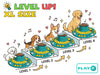 KADTC 4-Level Extra-Large Dog Puzzle Feeder video showing push-to-release treat dispensing and level-up play